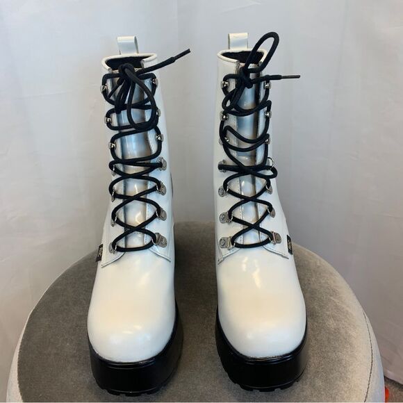 Roc White Combat Boots Size 41/ US 10 - NWOB! - Picture 5 of 13